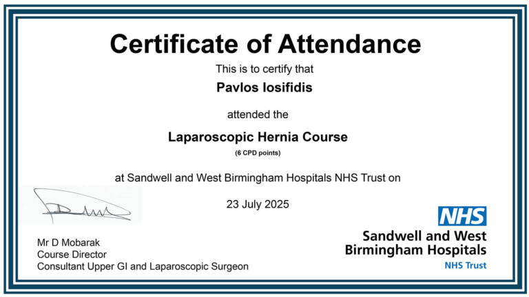 Pavlos Iosifidis cert hernia 23.7.25
